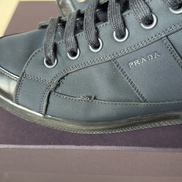 Authentic Prada Nylon High-Top Sneaker - Picture 3 of 11